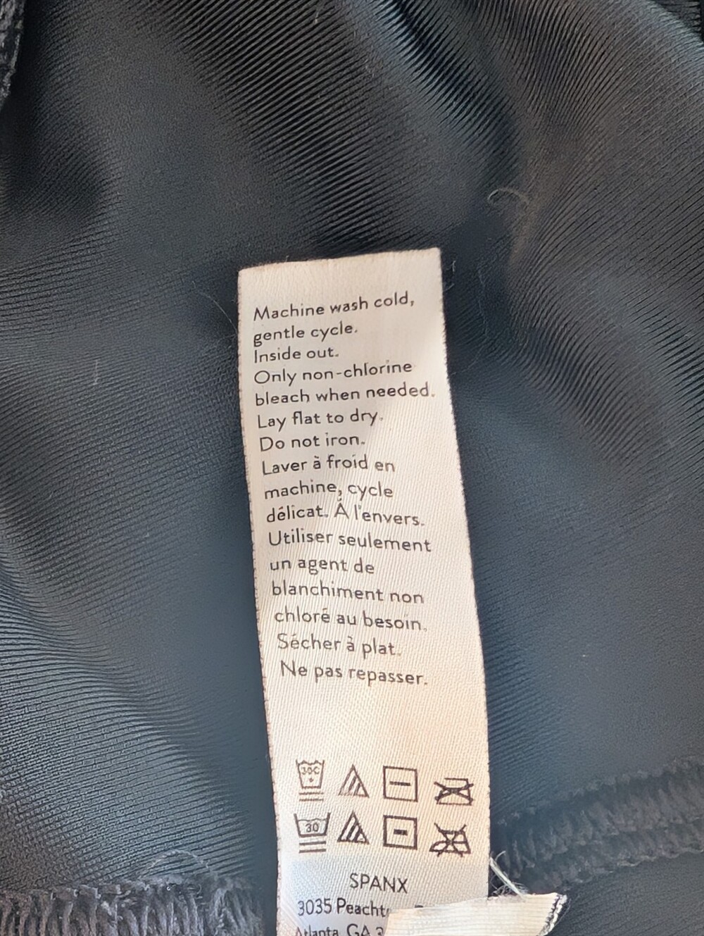 SPANX Black Faux Leather Leggings Size Medium - Picture 6 of 7
